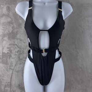 Michael Costello x Revolve Domico One Piece Swimsuit Womens Size XS Black Cutout